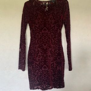 Wine Color Bodycon dress from Forever 21
